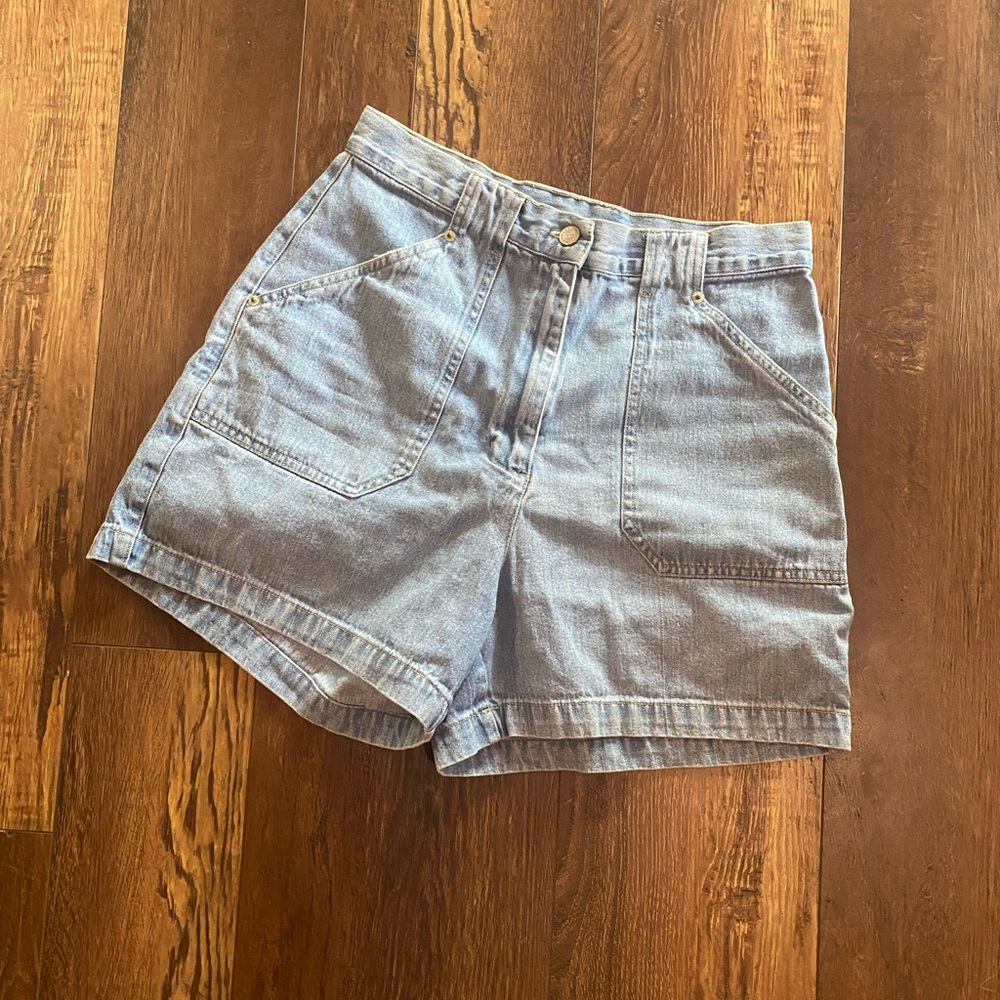 Vintage bill blass Light Blue High-Rise Denim Shorts